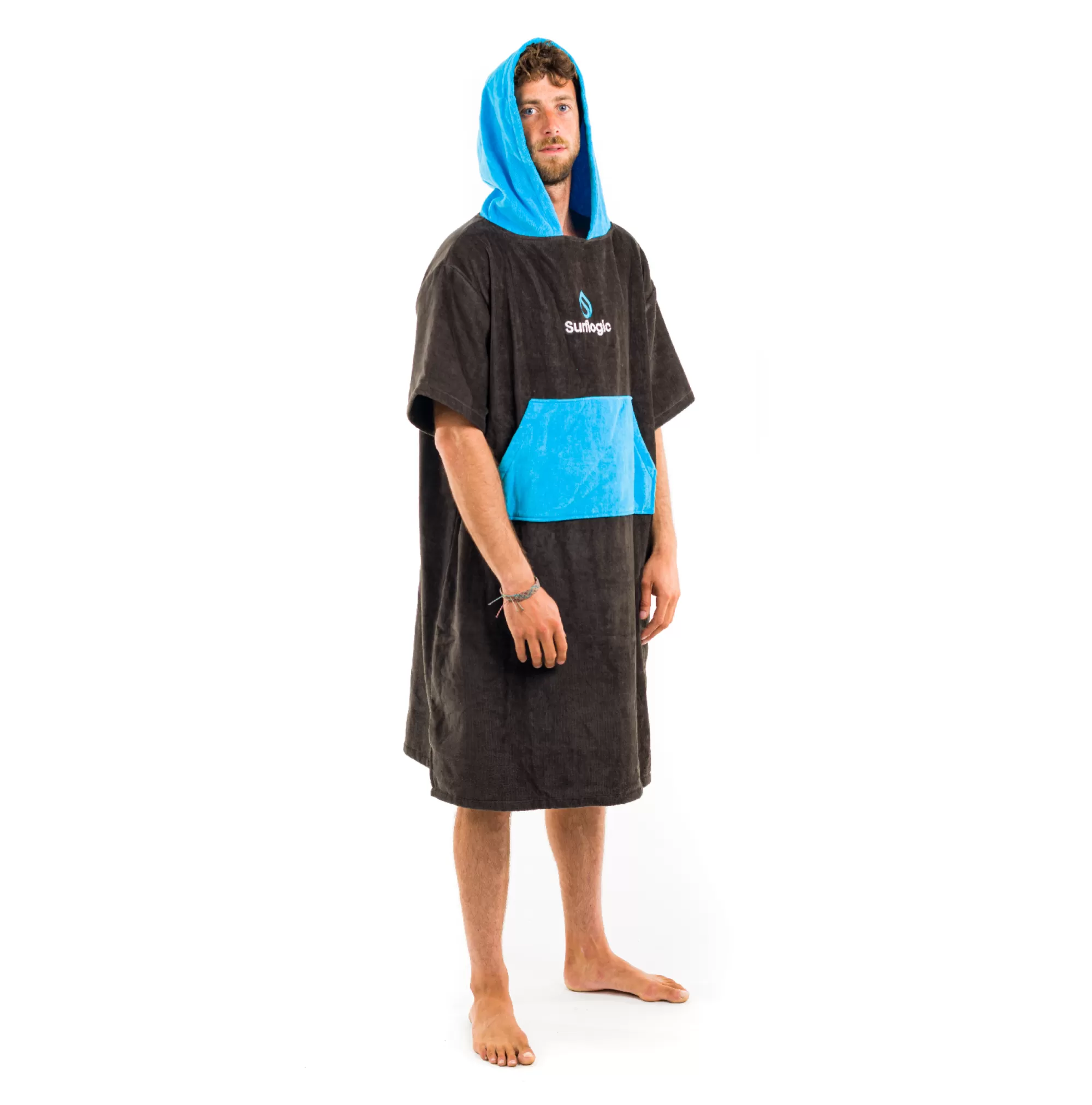 Surflogic Ponchos>Poncho Noir & Cyan